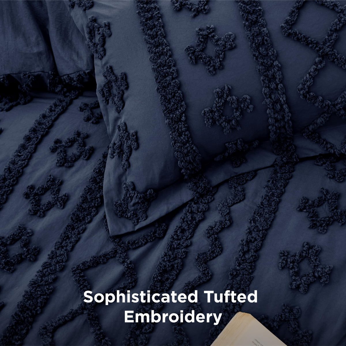Bedsure jacquard weave close-up reveals soft, breathable microfiber texture.