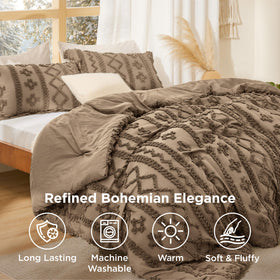 Bedsure king comforter measures 104 by 90 inches for larger beds.