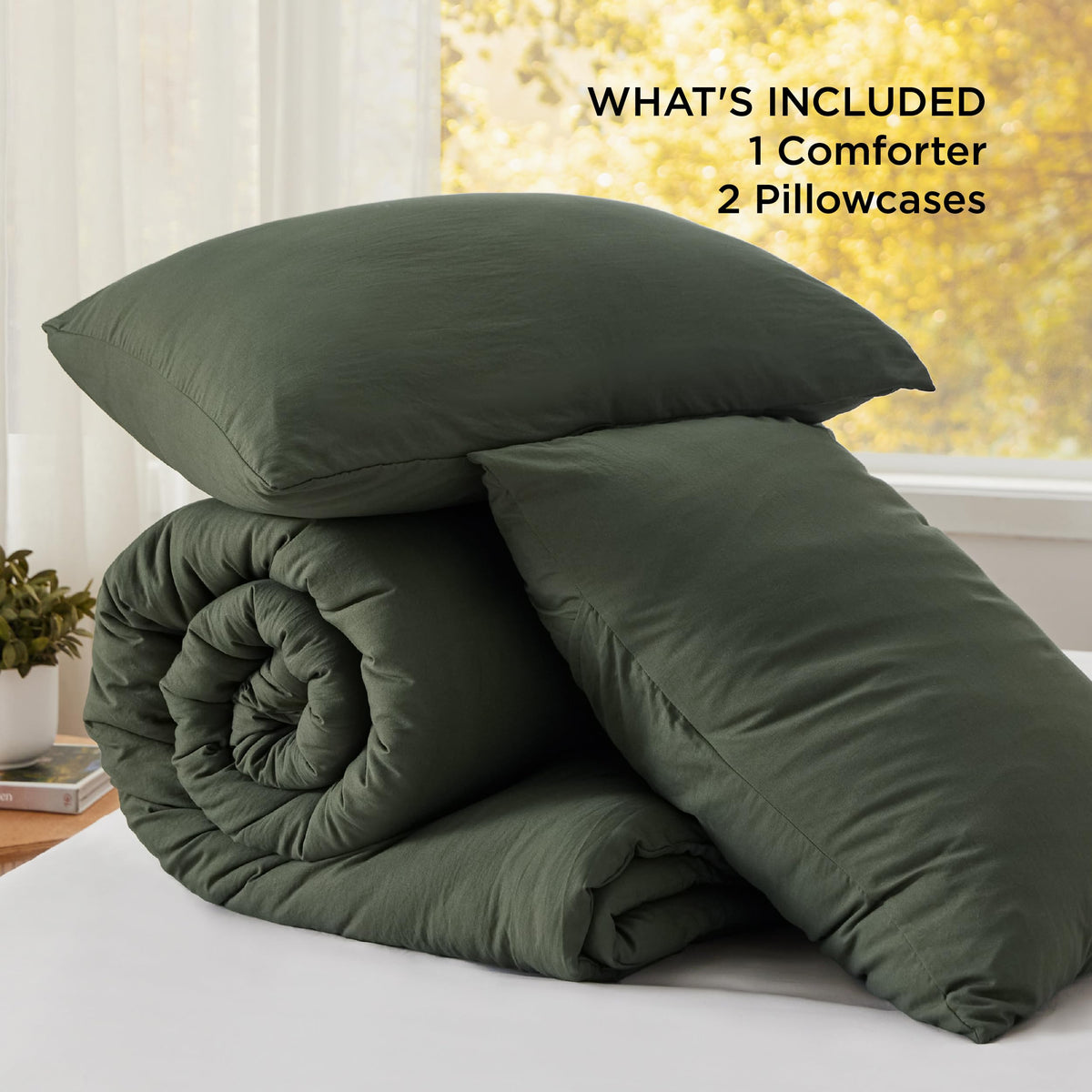 Bedsure king comforter dimensions 104 by 90 inches on bed