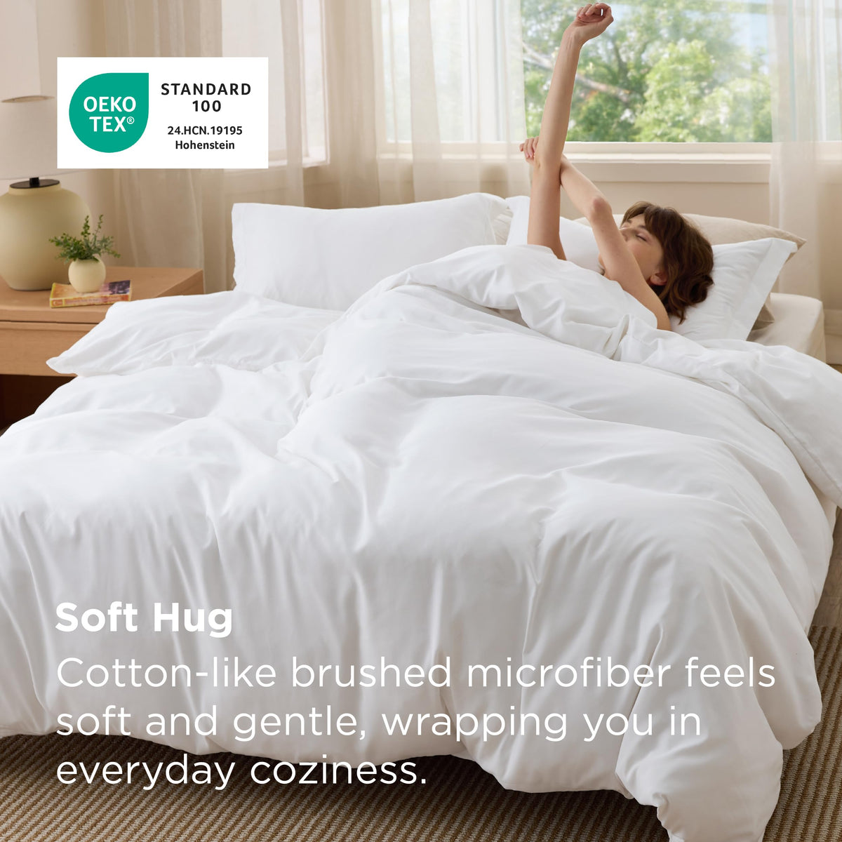 Bedsure duvet cover with sturdy stitching for lasting use