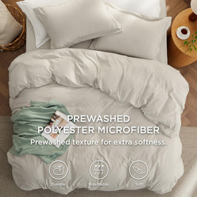 Bedsure king pillow sham closeup highlighting coordinated bedding look
