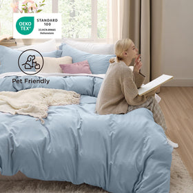 Bedsure king pillow shams 20x36 arranged with duvet cover for a coordinated look.