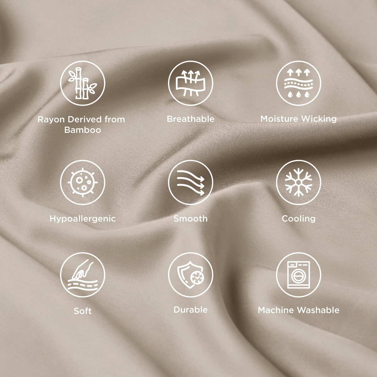 Bedsure king pillowcase 2-pack elevates bedroom style with natural hues.