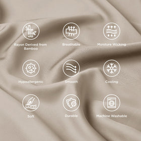 Bedsure king pillowcase 2-pack elevates bedroom style with natural hues.