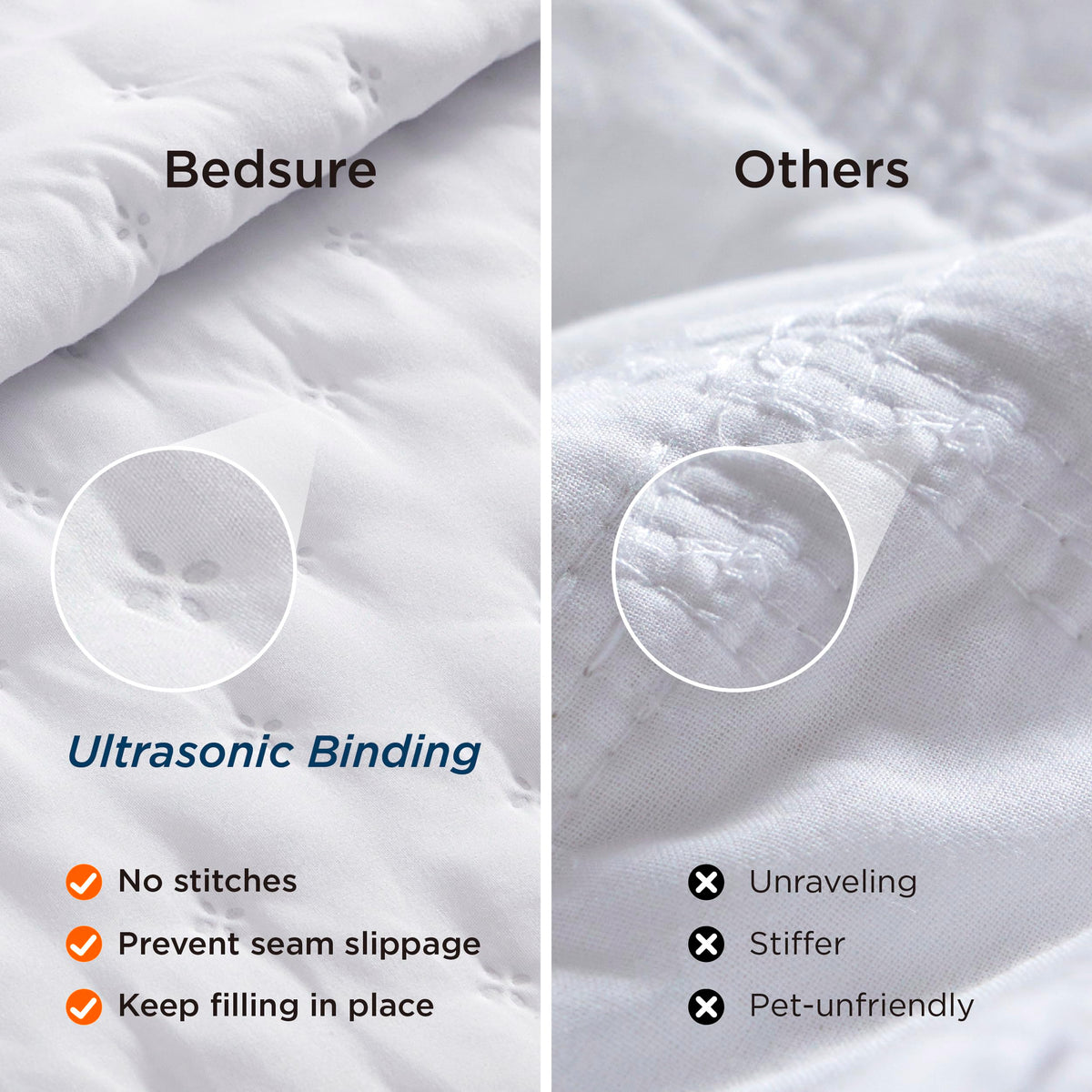 Bedsure king quilt 85gsm filling provides balanced warmth year-round