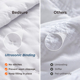 Bedsure king quilt 85gsm filling provides balanced warmth year-round