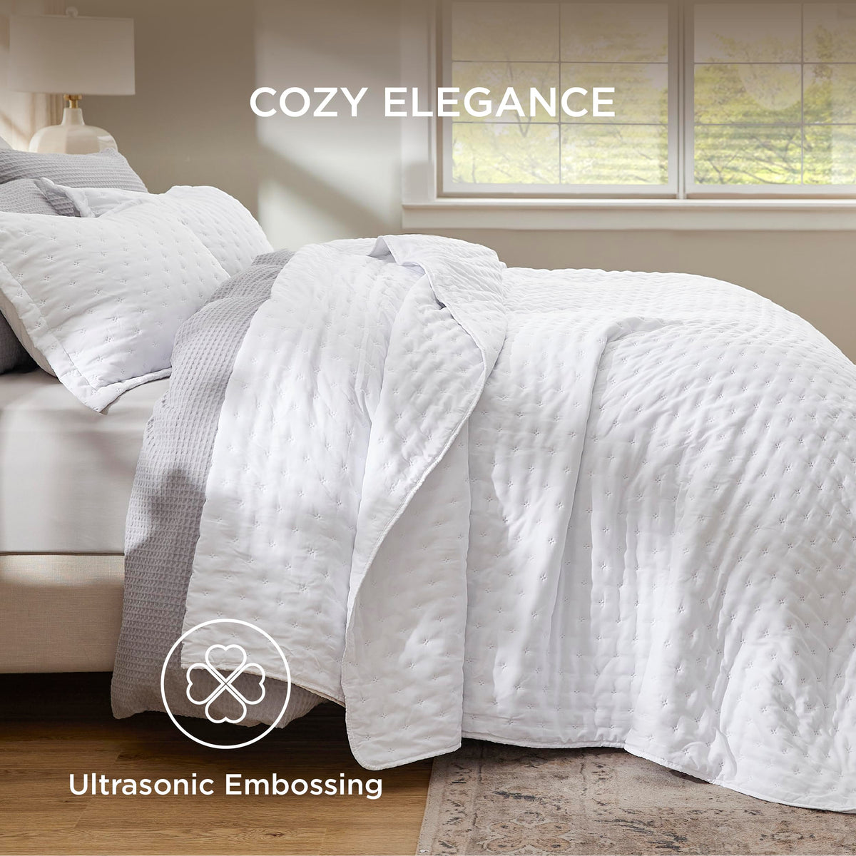 Bedsure king quilt breathable anti-static fabric for quiet comfortable nights
