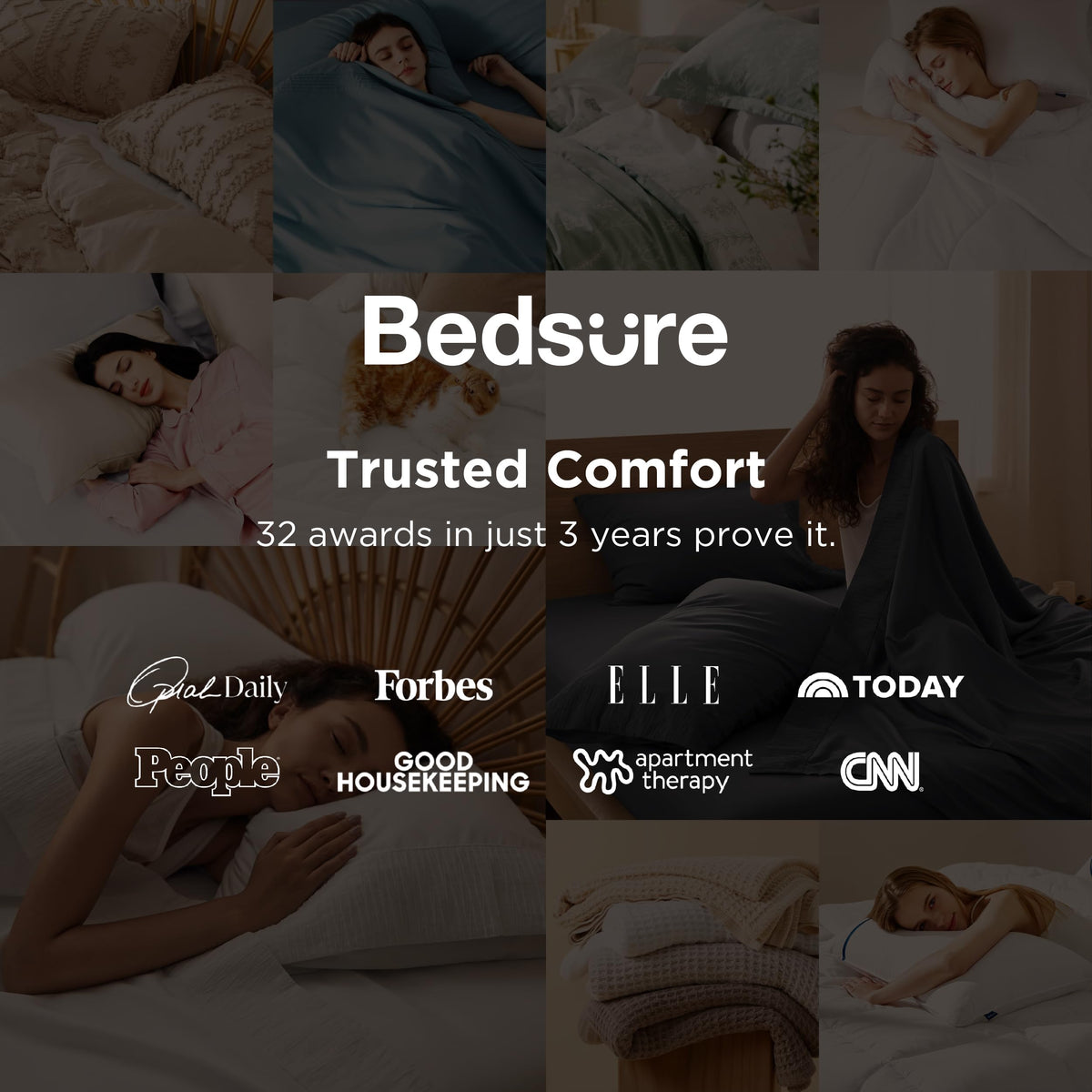 Bedsure breathable microfiber fabric feels soft and cool for hot sleepers