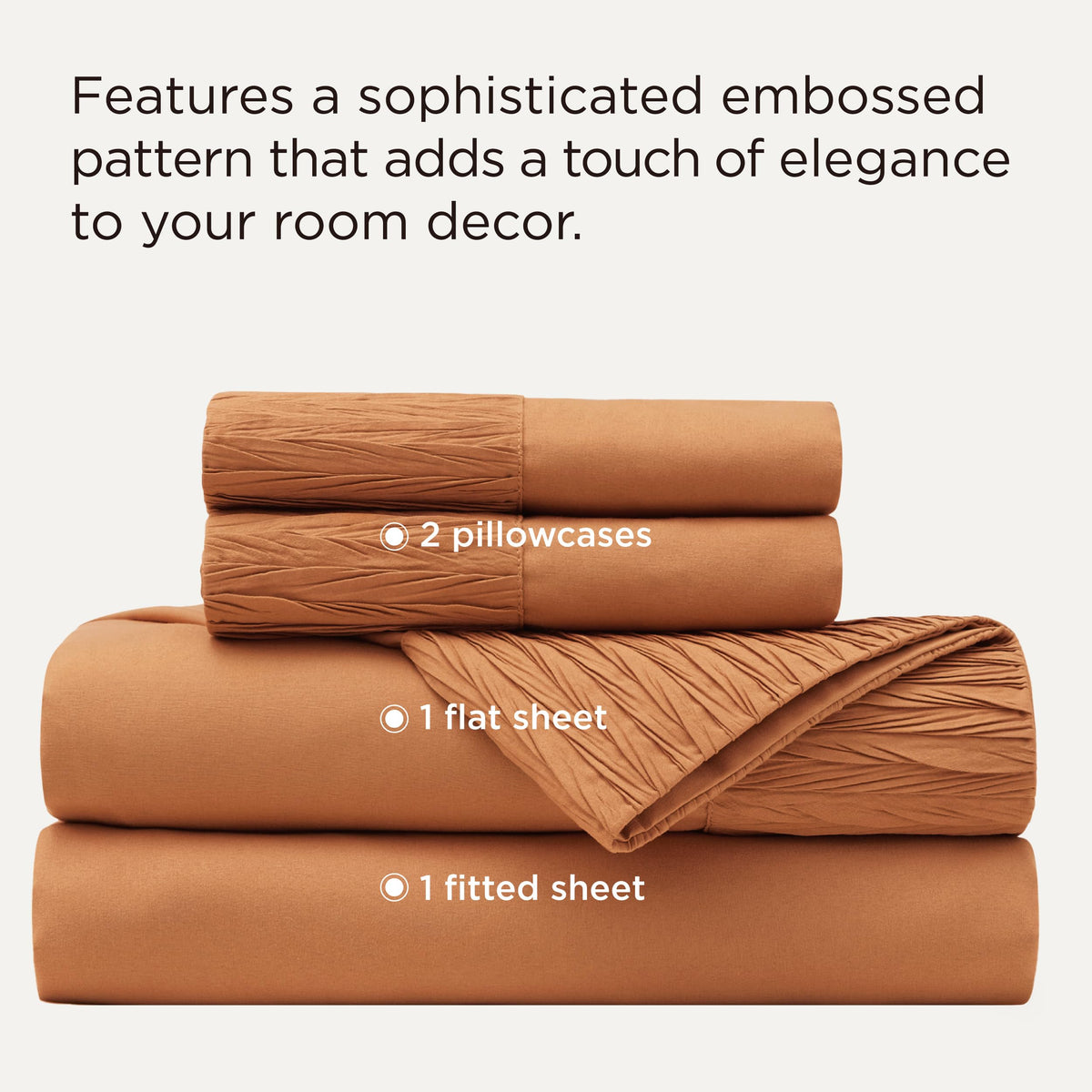 Bedsure king fitted sheet pocket close-up highlights deep, secure fit for thick mattresses.