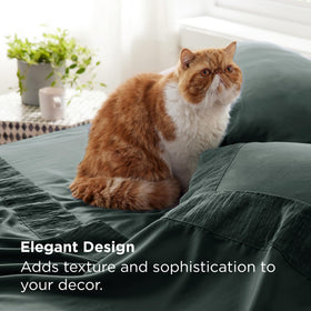 Bedsure king flat sheet provides generous coverage and easy bed making.