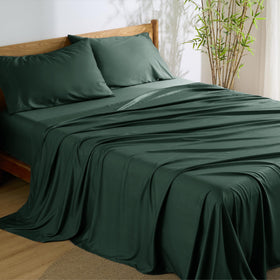 Bedsure king flat sheet forest green offers silky cooling comfort for hot sleepers