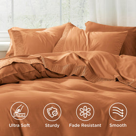 Bedsure pillowcase with ruched hem adds elegant border for a hotel-like look.
