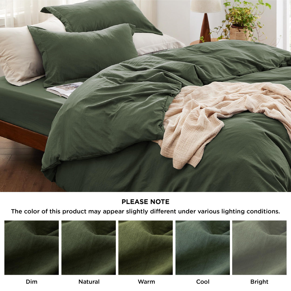 Bedsure king-size bedding set creates a cohesive bedroom look with included pieces.