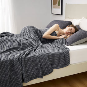 Bedsure king blanket draped in a cozy living room setup.