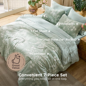 Bedsure king size comforter set folded display for bed makeover ideas.