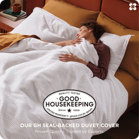 Bedsure king duvet cover in bright white highlighting clean bedding look