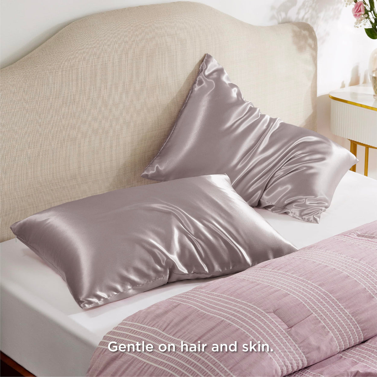 Bedsure king-size satin pillowcase offers silky feel for luxurious, cooler nights