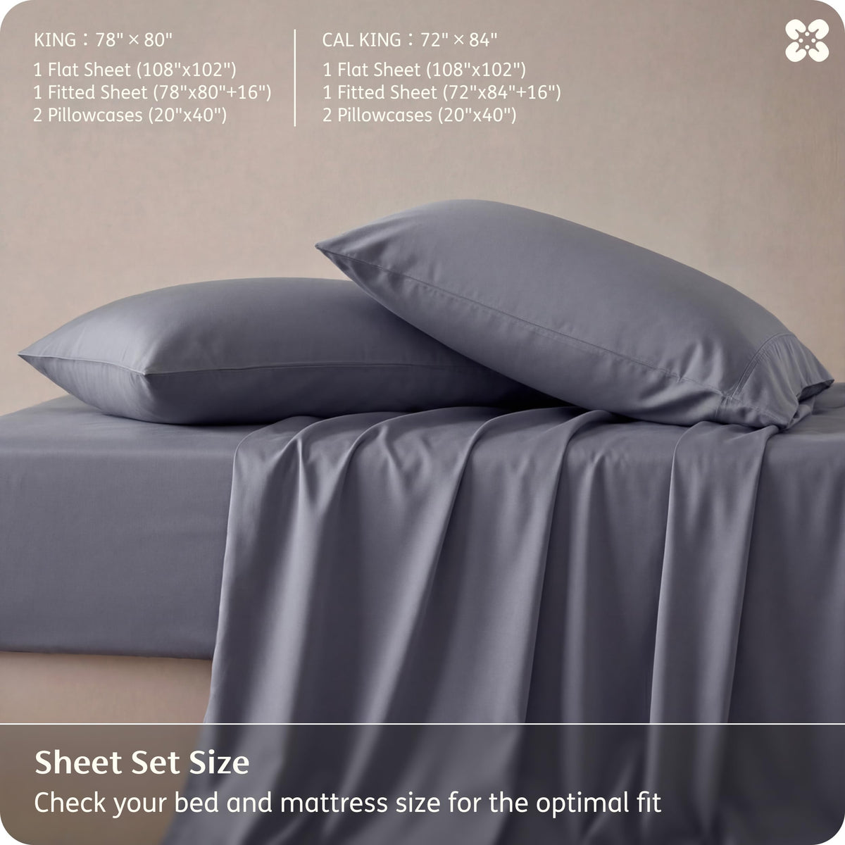 Bedsure king-size sheet set package displayed for a refreshed bed setup.