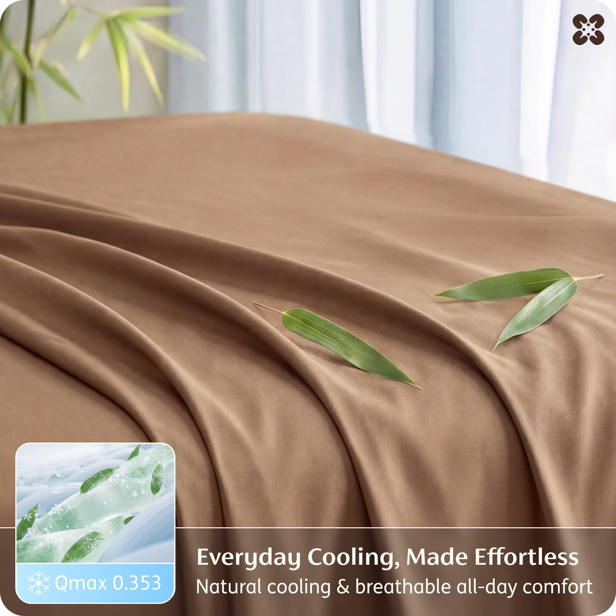Close-up of bamboo rayon fabric, silky-soft and breathable