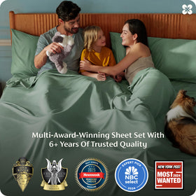 Bedsure sage-green pillowcases keep pillows in place and offer smooth comfort