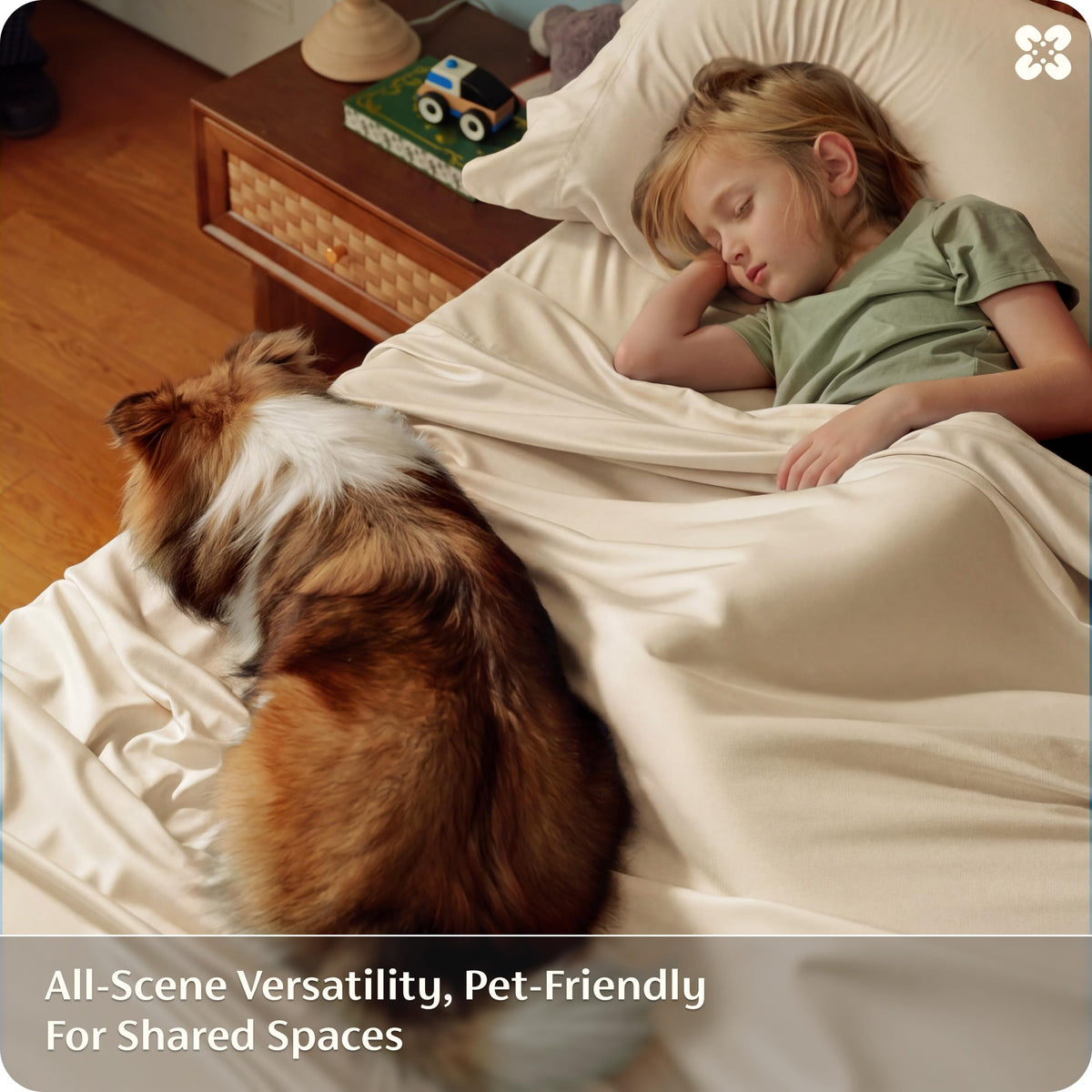 Bedsure packaging image displaying all-in-one king sheet set contents.