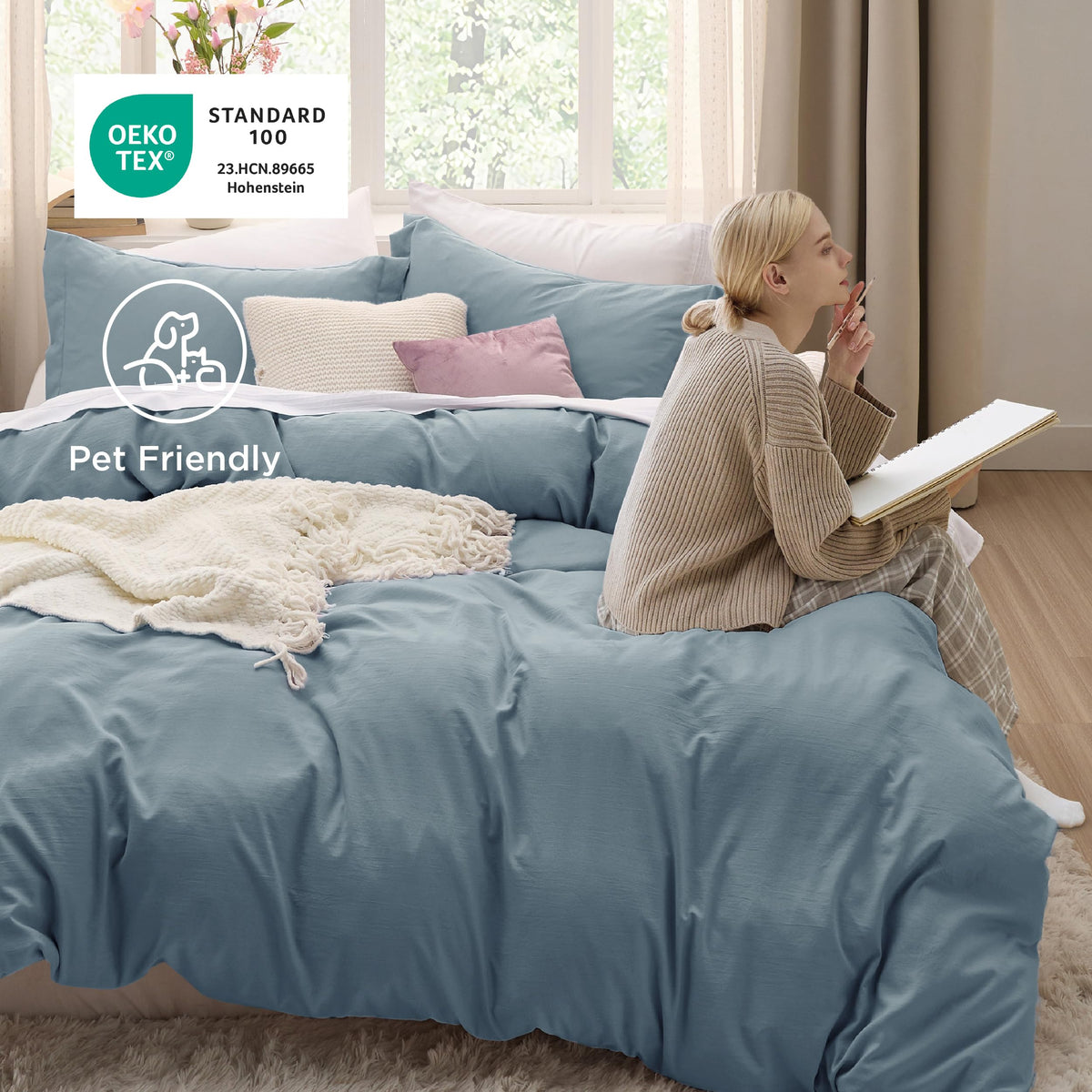Bedsure lightweight design suits year round use with comfortable warmth
