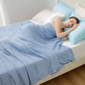 Bedsure lightweight blanket provides versatile warmth for bed or couch.