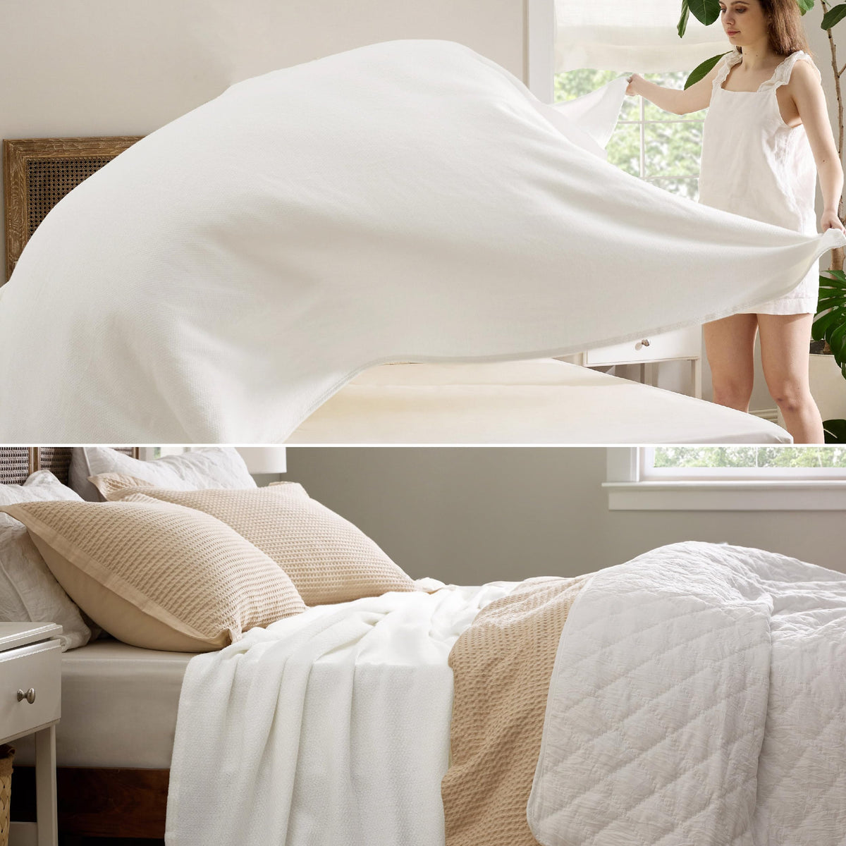 Lightweight Bedsure blanket, breathable for summer evenings.