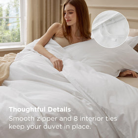Bedsure lightweight, breathable fabric ideal for year-round layering and easy care