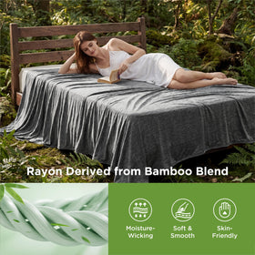 Bedsure lightweight ice blanket on bed for hot sleepers