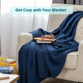 Bedsure lightweight summer blanket draped over bed and couch for versatility.