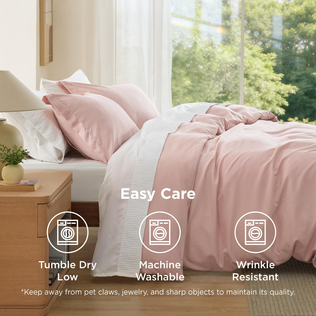 Bedsure lightweight bedding ideal for year-round use.