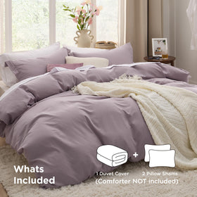 Bedsure fabric close-up highlights silky cotton-like microfiber texture and breathable softness.