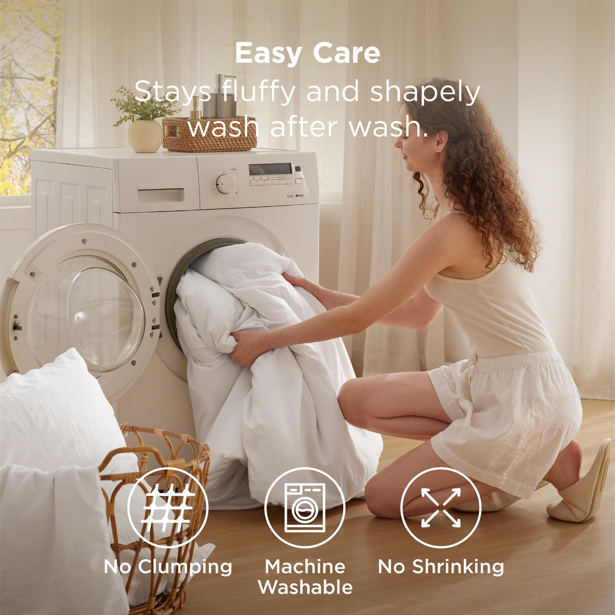 Bedsure machine-washable care keeps softness and loft after every wash.