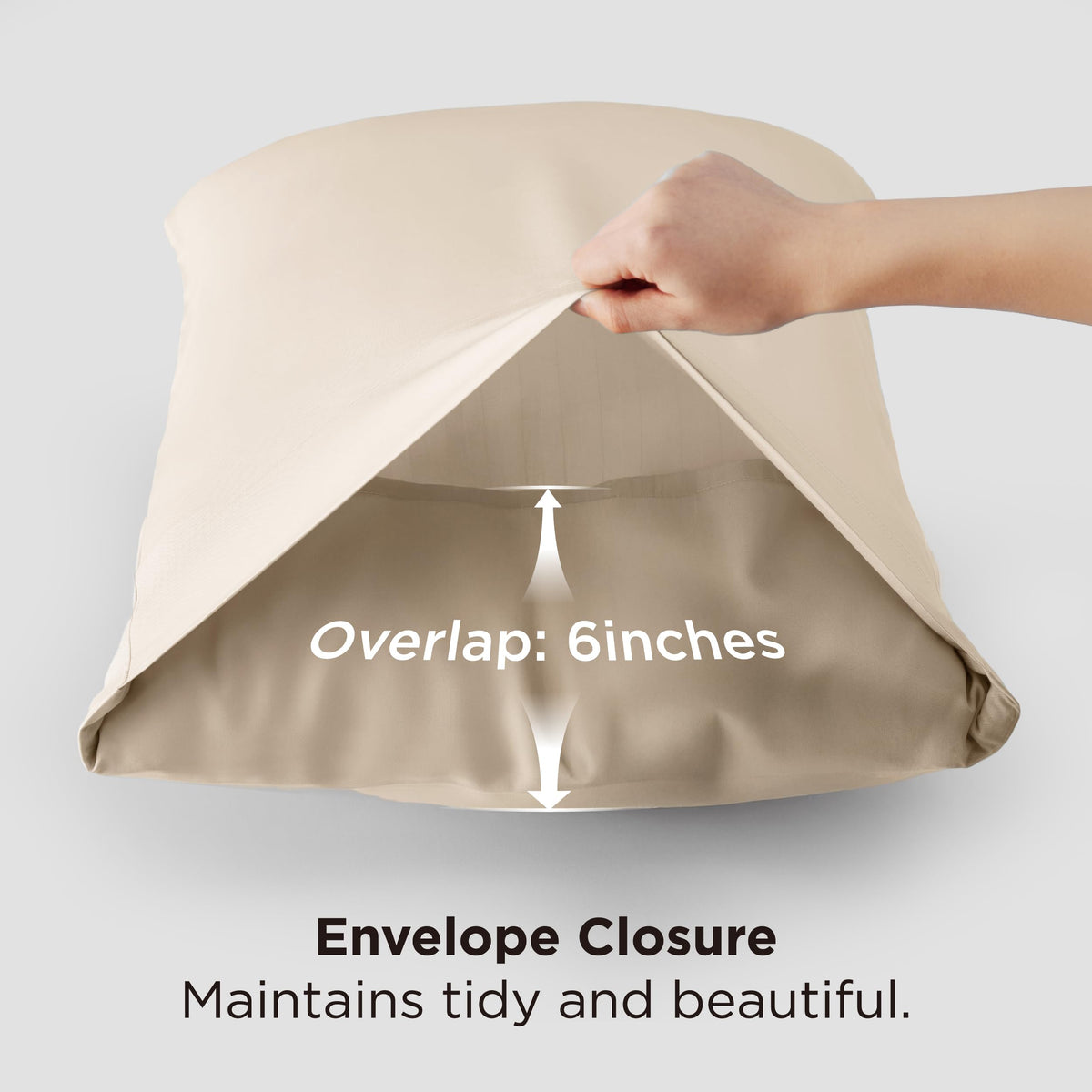 Bedsure machine-wash friendly pillowcase with OEKO-TEX certification for easy care.
