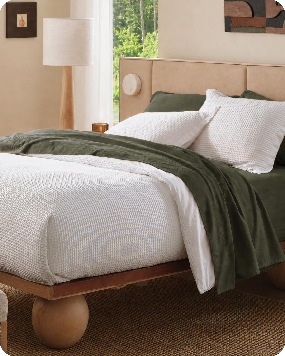 Bedsure machine-washable fabric stays soft and resists shrinking