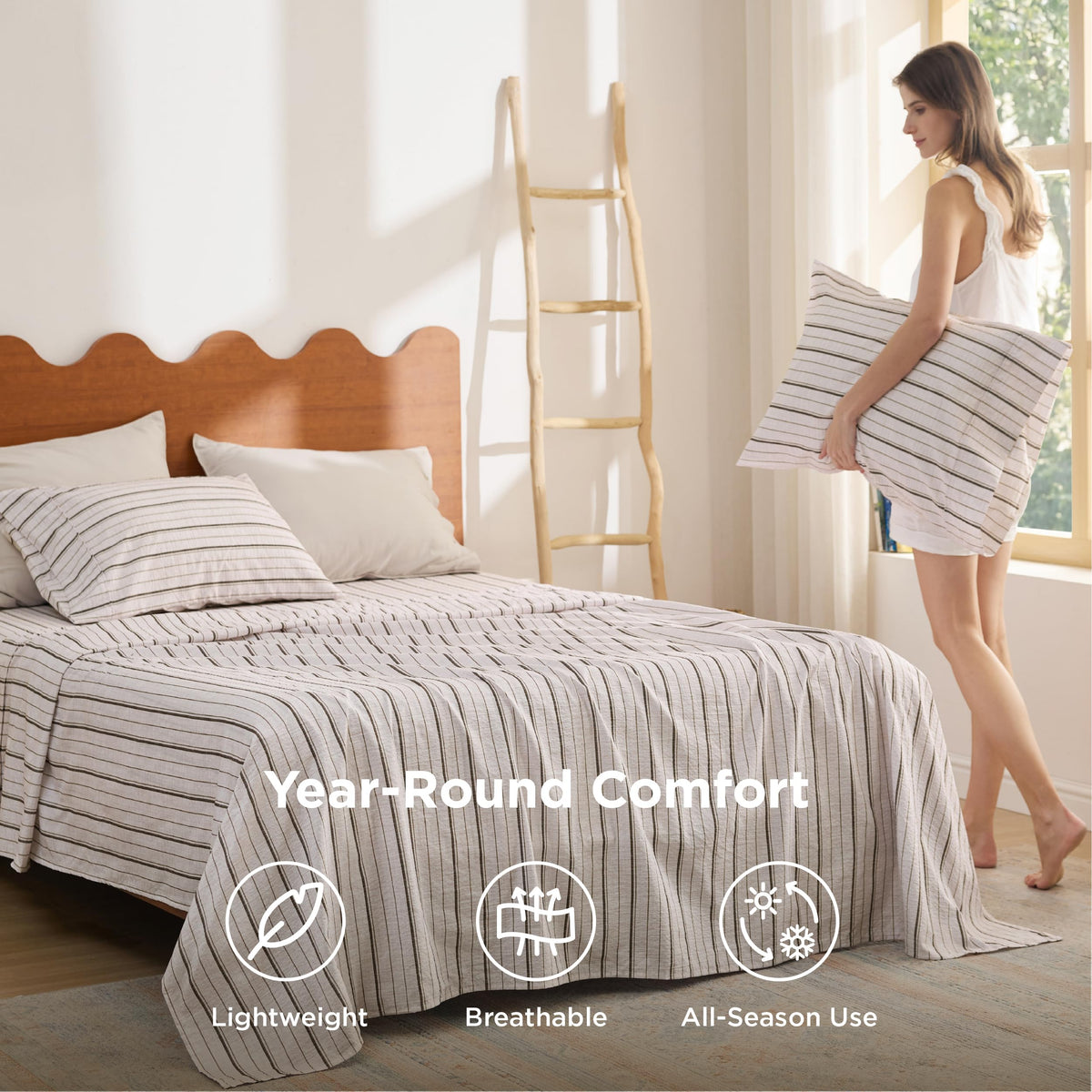 Bedsure machine washable king sheets maintain softness wash after wash.