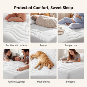 Bedsure machine-washable mattress protector for easy cleaning