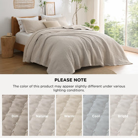 Bedsure machine-washable quilt ready for easy-care routines.