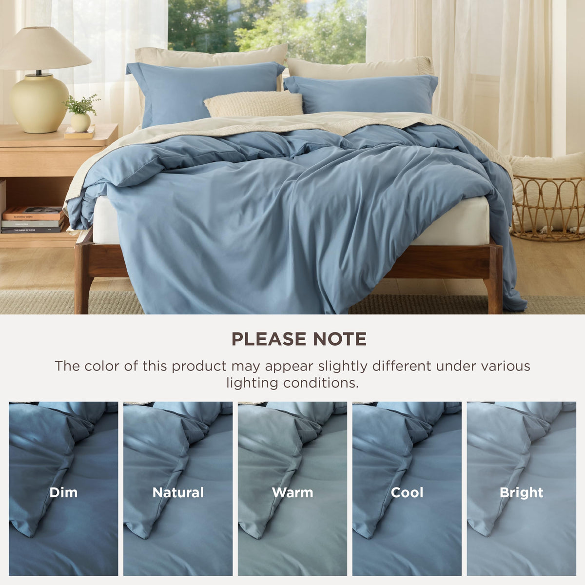 Bedsure microfiber fabric close-up shows plush softness and smooth texture.