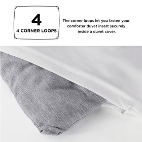 Bedsure microfiber cloud-like fill provides breathable warmth and loft.