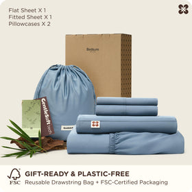 Bedsure mineral blue color adds calm, stylish bedding aesthetic