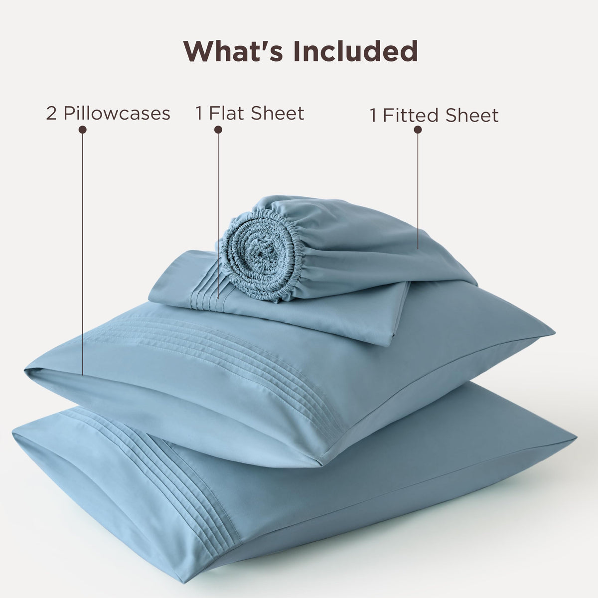 Bedsure mineral blue queen sheets brighten the room with calm color.