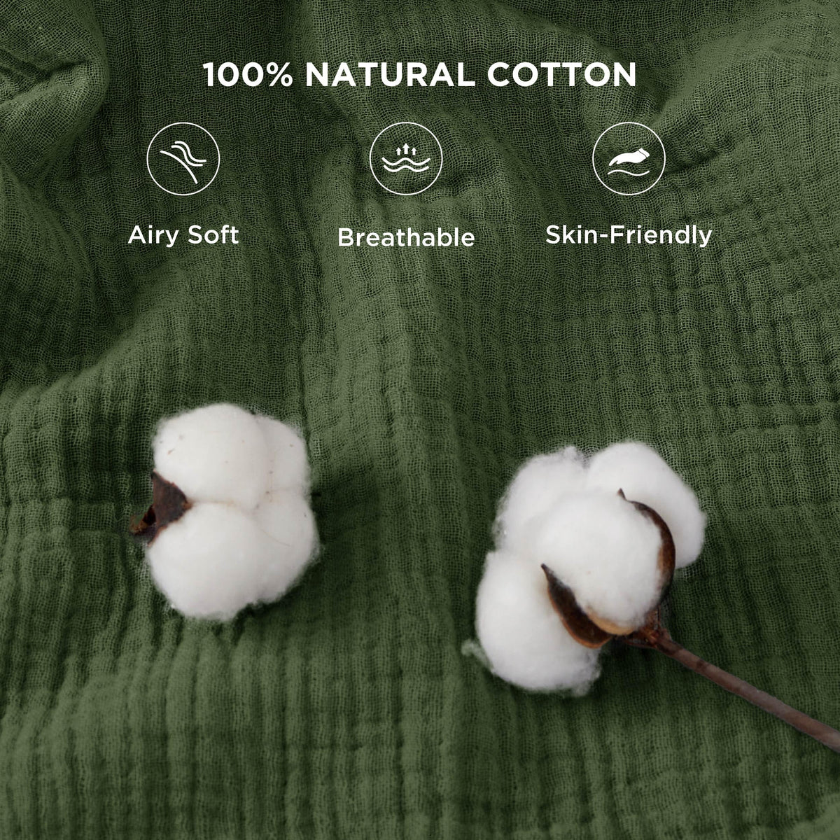Bedsure four layer muslin blanket durability under repeated washes shown in this shot.