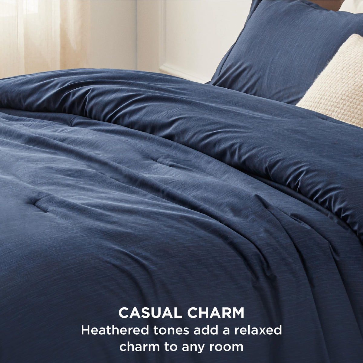 Bedsure four corner loops glimpse demonstrates secure duvet use for versatile layering