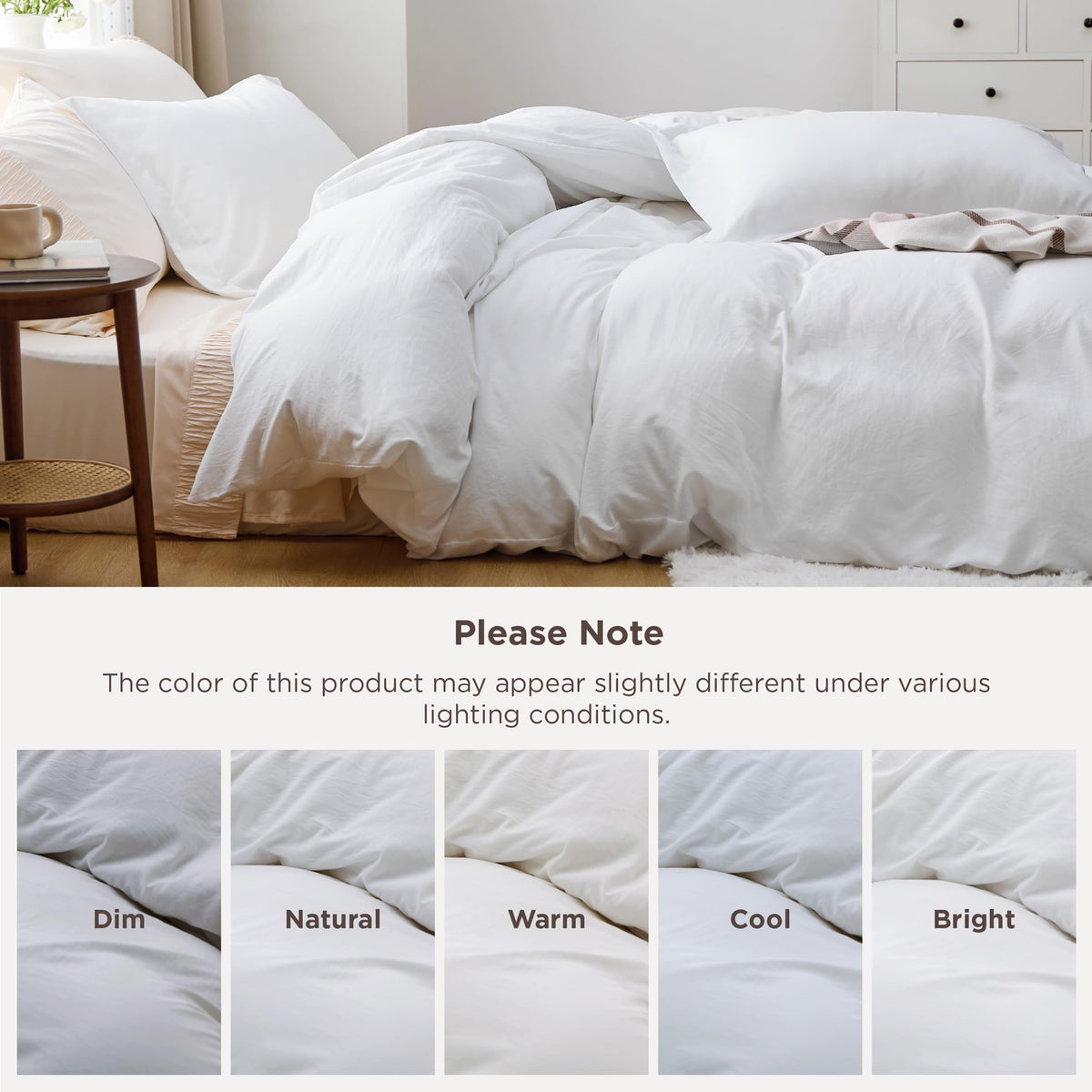 Bedsure neutral tones elevate bedroom decor and coordination.