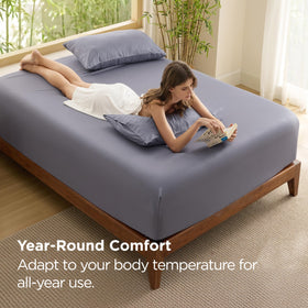 Bedsure oeko-tex certified bamboo sheet emphasizes skin-safe material