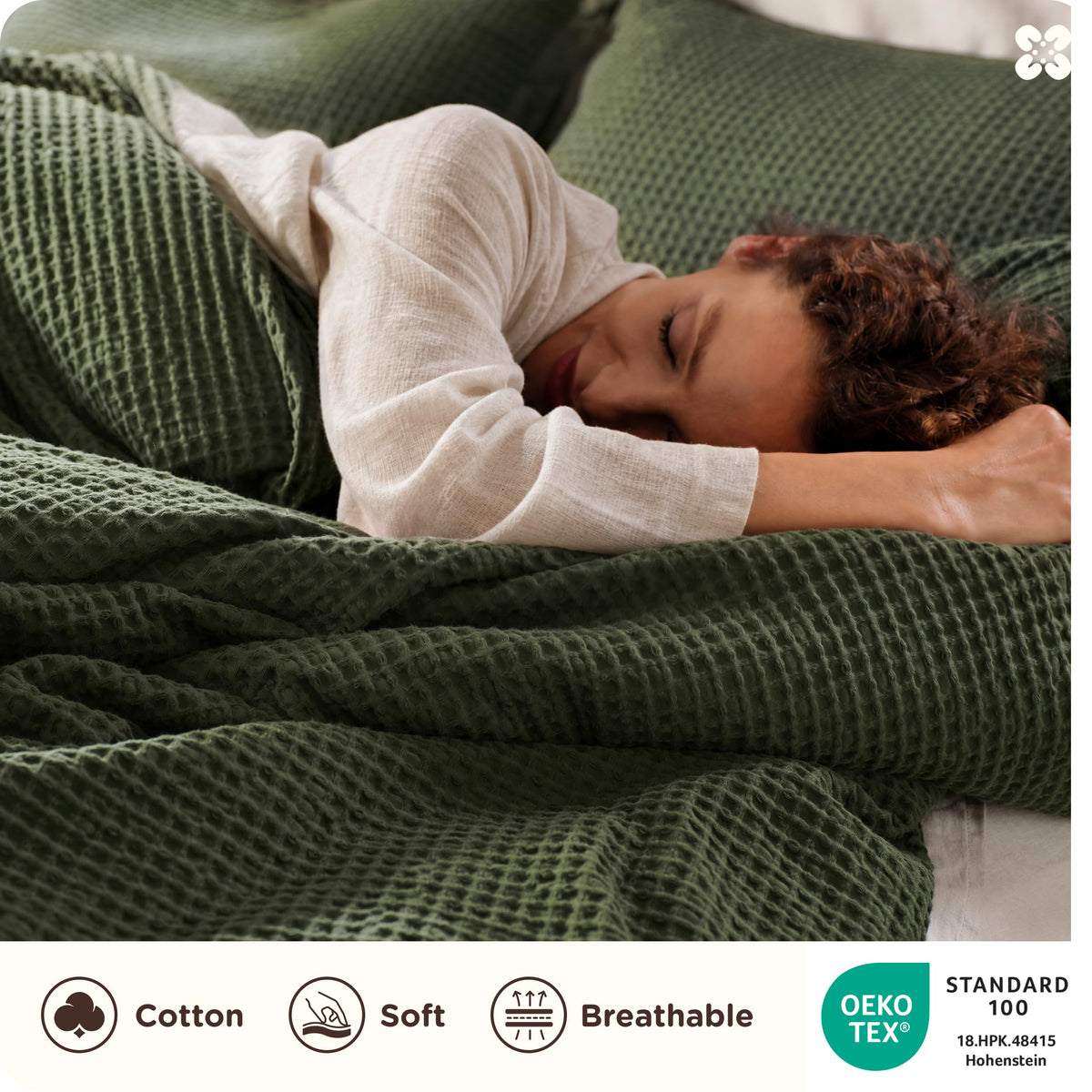 Bedsure duvet cover with OEKO-TEX certification for skin-friendly materials.