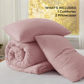 Bedsure oeko-tex certified pink bedding close-up reassures safety