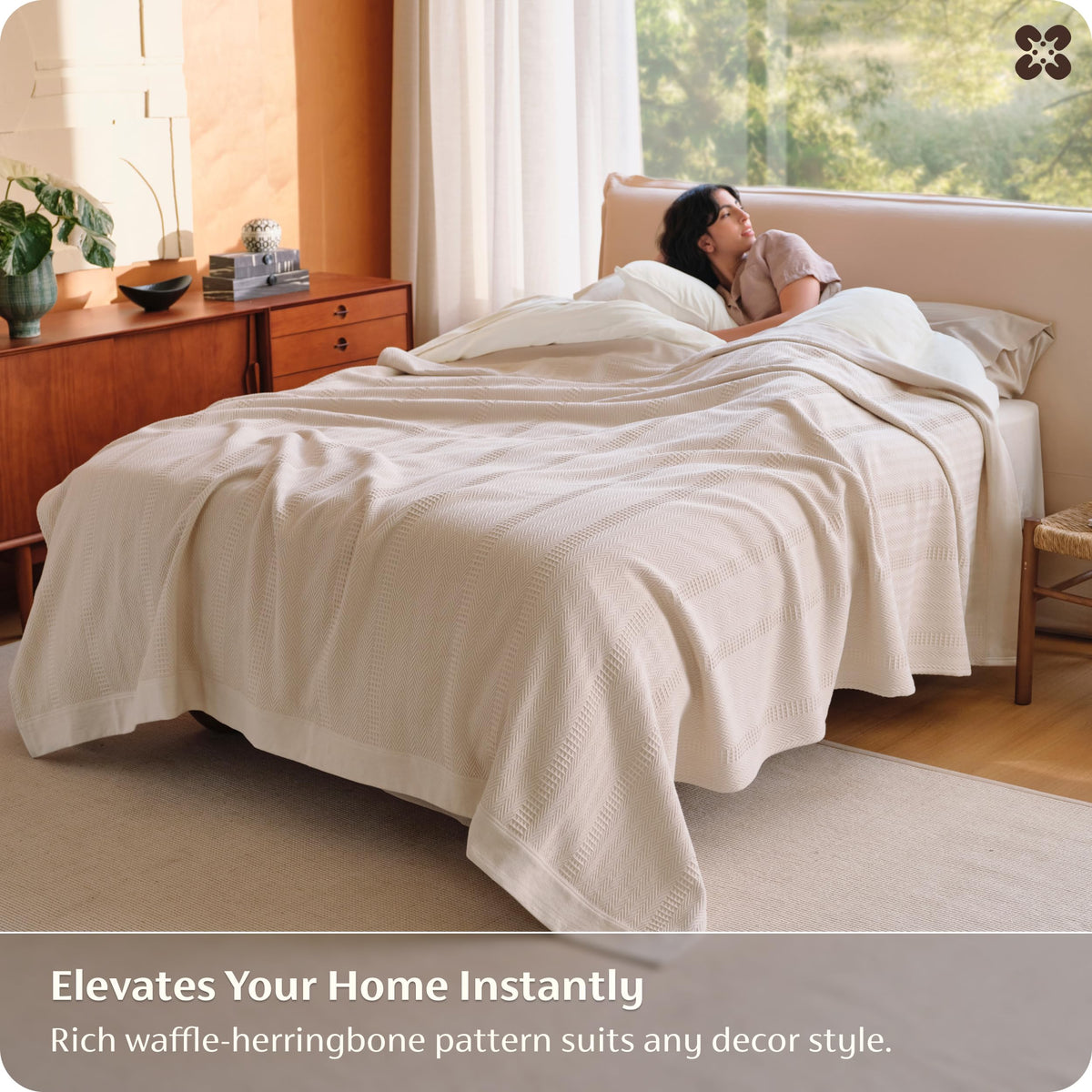 Bedsure care-ready weave designed for durable, low-shed performance and long life